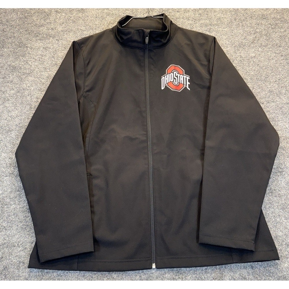 Ohio State Buckeyes Women's XL Softshell Full Zip Jacket NCAA Team 365 Black